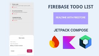 Jetpack compose  Todo list app with firebase kotlin coroutines  add task to list [upl. by Hsirk604]