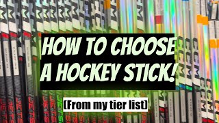 Choosing a hockey stick  from my Tier list [upl. by Tate]