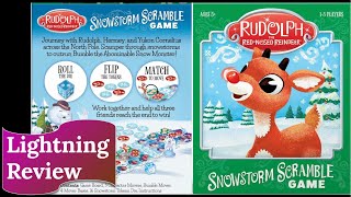 Rudolph the RedNose Reindeer Snowstorm Scramble Game  Review [upl. by Ibbor]