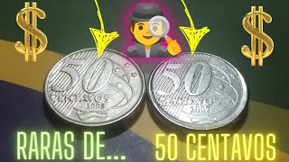 CUIDADO TEM MOEDAS VALIOSAS DE 50 CENTAVOS EM CIRCULAÇÃO FIQUEM ATENTOS😳 [upl. by Einaffit]