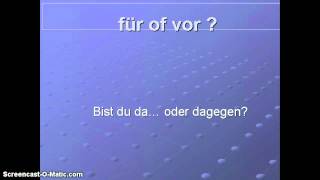 duitsde uitlegvideo für of vor [upl. by Ecirpac]