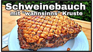 Schweinebauch mit wahnsinns Kruste vom Grill ganz einfach [upl. by Esiole]