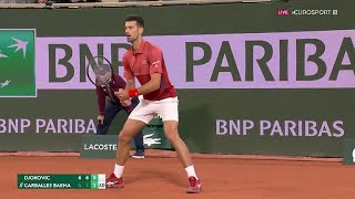 Novak Djokovic vs Roberto Carballes Baena Highlights French Open 2024 😊🔥 [upl. by Hirz]