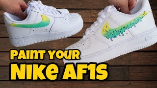 Paint your Nike Af1s Customize your Nikes with a Gradient Fade or drippy Nike Gradient [upl. by Allicerp289]