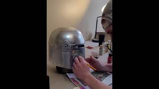 Painting a boba fett helmet starwars mandalorian  3dprinted [upl. by Murdocca]