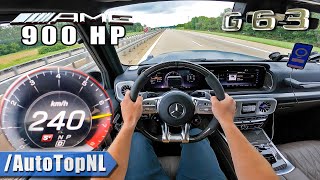 900HP MercedesAMG G63 on AUTOBAHN NO SPEED LIMIT by AutoTopNL [upl. by Terri]