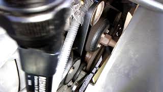 Harbor Freight automotive belt tensioner tool in use 2000 Navigator [upl. by Gawen991]