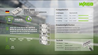 Zeigt wahre Coolness – die WAGO COMPACTVerbindungsklemme der Serie 221 für ExAnwendungen [upl. by Doughman]