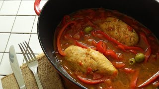 Recette  Poulet basquaise à ma façon [upl. by Juster123]