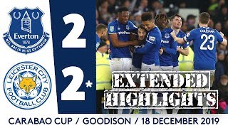 EXTENDED HIGHLIGHTS EVERTON 22 LEICESTER  BAINES NETS SCREAMER BUT BLUES OUT ON PENS [upl. by Llehcim212]