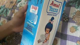 Amul Taaza Homogenized milk review [upl. by Eyot]