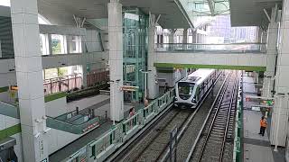 台中メトロ緑線 北屯総站到着 Taichung Metro Green Line Beitun Main Station [upl. by Rush230]