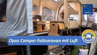 Faltcaravan mit Luft Opus Camper auf dem Caravan Salon 2020 [upl. by Temhem443]