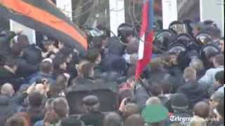 ProRussian rally in Ukraine turns violent [upl. by Zeta361]