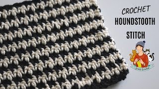 Crochet The Houndstooth Stitch [upl. by Cassaundra]