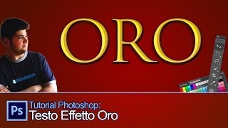 Tutorial Photoshop Testo effetto Oro  Gold text effect  Italiano [upl. by Allcot664]