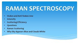 Raman Spectroscopy  Part 2 [upl. by Us876]