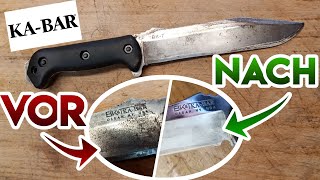 160€ Bushcraft Messer RESTORATION  KABAR BK7 [upl. by Moureaux]