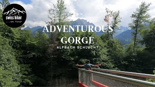 Via ferrata through the breathtaking Alpbachschlucht Gorge  silent vlog  Switzerland 4K [upl. by Gilder]