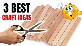 3 Best Popsicle Stick DIY Craft [upl. by Airun]