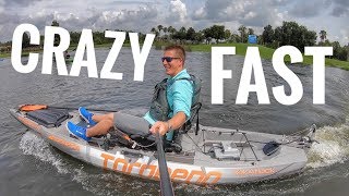 CRAZY 1100 Watt Torqeedo Motor on Bonafide Kayak [upl. by Auhsohey]