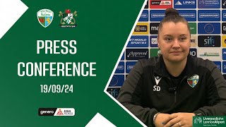 PRESS CONFERENCE  Shauna Duffy  Aberystwyth Town Women  190924 [upl. by Acirej]