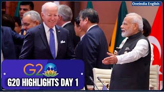 Highlights Day1 of the G20 Summit  Bharat Mandapam Delhi India 2023  OneIndia News [upl. by Eilzel]