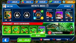 REWARD UNLOCKED EDAPHOSAURUS LEVEL 40  JURASSIC WORLD THE GAME [upl. by Nnairek]