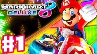 Mario Kart 8 Deluxe  Gameplay Walkthrough Part 1  Mushroom Cup 50cc 100cc Nintendo Switch [upl. by Macfarlane417]