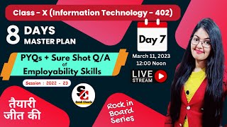 PYQs and Sure Shot Questions of Employability Skills Class 10 Information Technology [upl. by Hiasi]