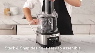 Food Processor  Hamilton Beach® Professional  Spiralizing Stack amp Snap™ Food Processor 70815 [upl. by Keldah]