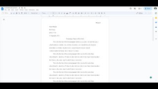 Formatting a paper in MLA using Google Docs 2023 [upl. by Ylrae]