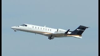 Learjet 45 N657PP takeoff from PDX [upl. by Alonso]