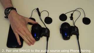 Music Sharing on Two Sena SMH10 Headsets [upl. by Aradnahc]