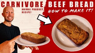 How To Make Carnivore Diet Beef Bread  Almost Zero Carb Style [upl. by Esilegna138]