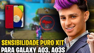 MELHOR DPI  SENSI PARA O GALAXY A03 A03s A03 CORE  FREE FIRE 2025 [upl. by Irim]