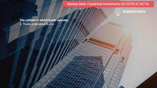 Case Law EquityampTrustsecurity for loans Barclays Bank v Quistclose Investments Ltd 1970 AC 567 [upl. by Bette-Ann]