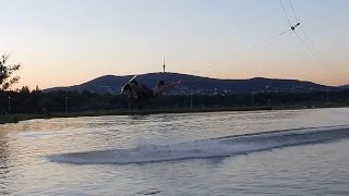 Cable wakeboard raley and backroll on wakestation 20 system [upl. by Ahsenhoj]