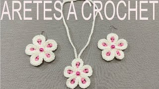 PASO A PASO PARA TEJER ARETES A CROCHET [upl. by Anirdna512]