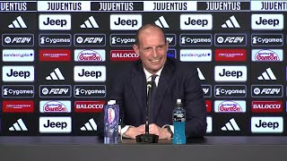 LECCE  JUVE Allegri quotChiesa e Rabiot out Guardie e ladri e inchiesta Napoliquot Conferenza stampa [upl. by Feldman]