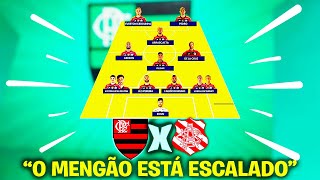 FLAMENGO X BANGU  quotÉ ASSIM QUE O FLAMENGO VAI JOGARquot ESCALAÇÃO do FLANMENGO HOJE [upl. by Latoya]