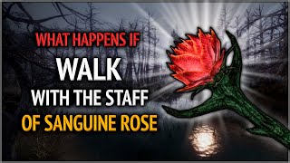 Skyrim ٠ What Happens If you Walk with the Staff of Sanguine Rose [upl. by Zashin]