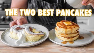 Perfect Homemade Pancakes Japanese Soufflé Vs American Style [upl. by Tonl416]