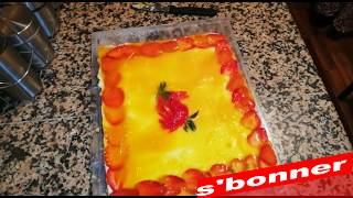 طورطة بكريمة اليمون صيفية منعيشة🍊🍊سهلة و اقتصادية la tarte aux orange et créme patissiére [upl. by Ylim]