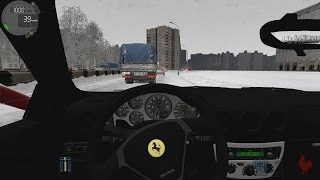 City Car Driving  Ferrari 360 Modena  Snow Driving [upl. by Ynhoj]