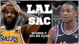 Los Angeles Lakers vs Sacramento Kings Full Game Highlights  Nov 15  2024 NBA Season [upl. by Gnaoh]