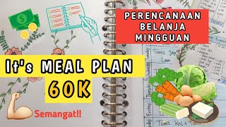 Weekly Menu Plan 2  BUAT PERENCANAAN BELANJA MINGGUAN  MENGHEMAT UANG MAKAN UNTUK 1 MINGGU [upl. by Reinert]