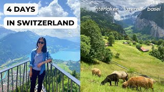 SWITZERLAND IN 4 DAYS  VLOG  my tips amp our itinerary [upl. by Beedon804]