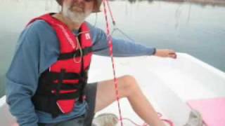 Hobie Holder 14 sailboat on Tempe Town Lake [upl. by Dinsdale182]