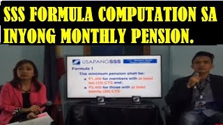 PANOORIN ANG SAMPLE NG PAGCOMPUTE SA INYONG SSS MONHTLY PENSION [upl. by Elinad]